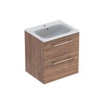 Juego de lavabo para mueble serie Selnova Square, referencia 501.238.00.1 de Geberit,  Nogal hickory / Melamina estructura mader